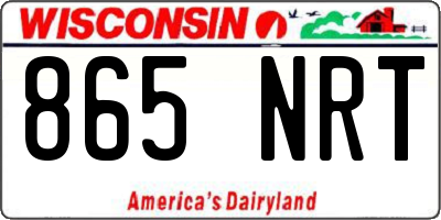 WI license plate 865NRT