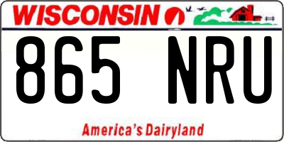 WI license plate 865NRU