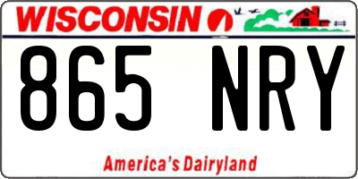 WI license plate 865NRY