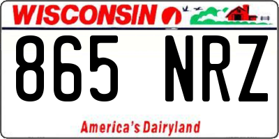 WI license plate 865NRZ