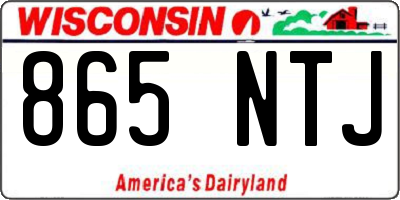 WI license plate 865NTJ