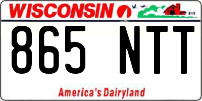 WI license plate 865NTT