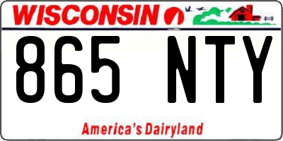 WI license plate 865NTY