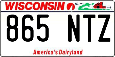 WI license plate 865NTZ