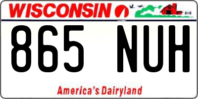 WI license plate 865NUH