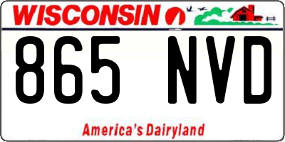 WI license plate 865NVD