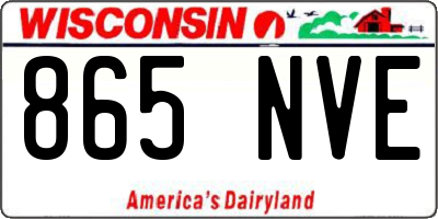 WI license plate 865NVE