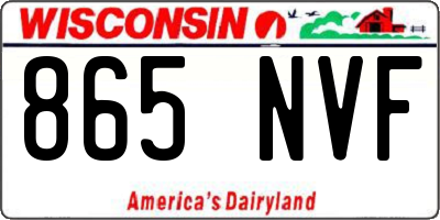 WI license plate 865NVF