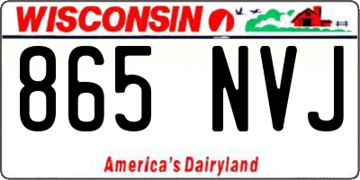 WI license plate 865NVJ