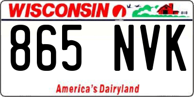 WI license plate 865NVK