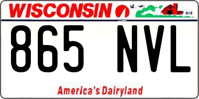 WI license plate 865NVL