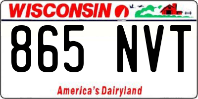 WI license plate 865NVT
