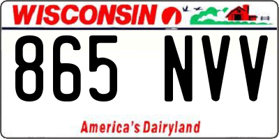 WI license plate 865NVV