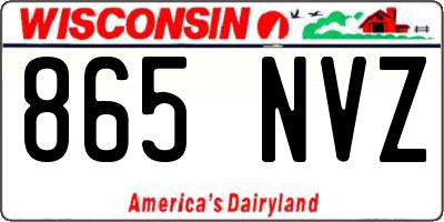 WI license plate 865NVZ