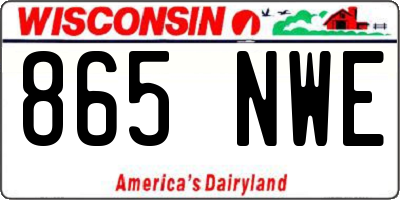 WI license plate 865NWE