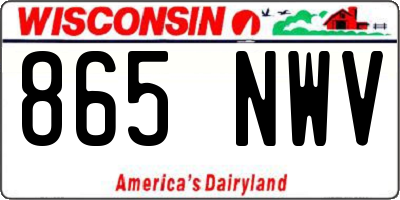 WI license plate 865NWV