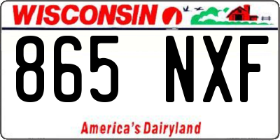WI license plate 865NXF