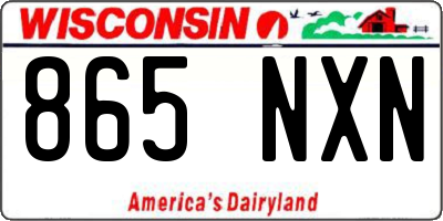 WI license plate 865NXN
