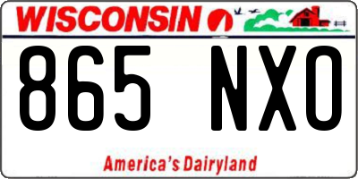 WI license plate 865NXO