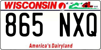 WI license plate 865NXQ