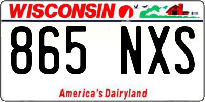 WI license plate 865NXS