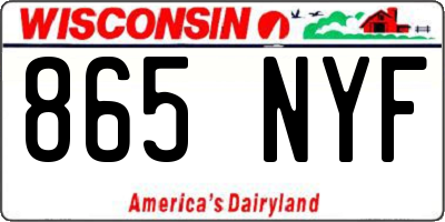 WI license plate 865NYF