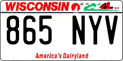 WI license plate 865NYV
