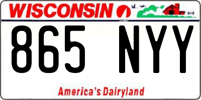 WI license plate 865NYY