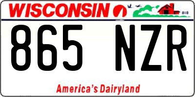 WI license plate 865NZR