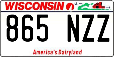 WI license plate 865NZZ