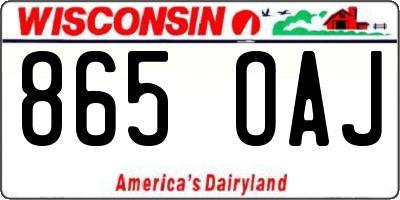 WI license plate 865OAJ