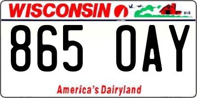 WI license plate 865OAY