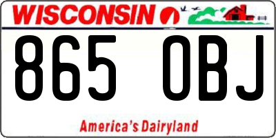 WI license plate 865OBJ