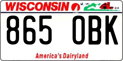 WI license plate 865OBK