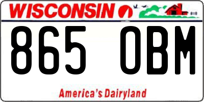 WI license plate 865OBM