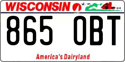 WI license plate 865OBT