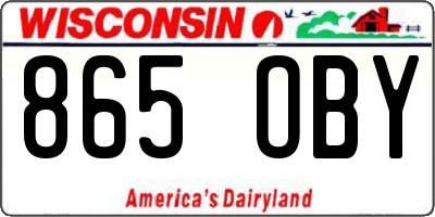 WI license plate 865OBY