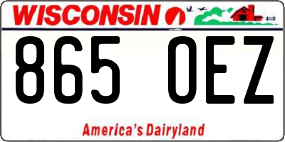 WI license plate 865OEZ