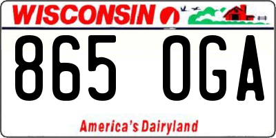 WI license plate 865OGA