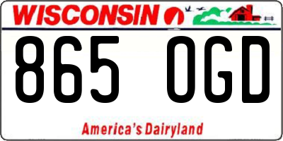 WI license plate 865OGD