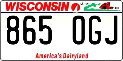WI license plate 865OGJ