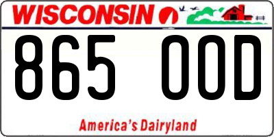 WI license plate 865OOD