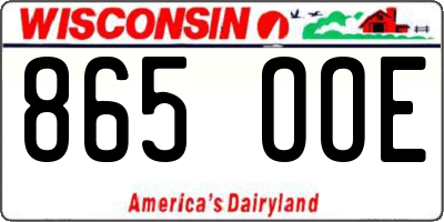 WI license plate 865OOE
