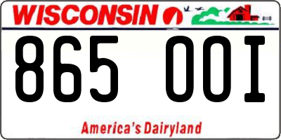 WI license plate 865OOI