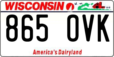 WI license plate 865OVK