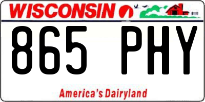 WI license plate 865PHY