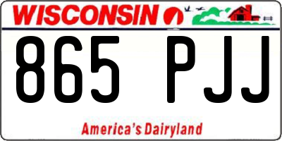 WI license plate 865PJJ