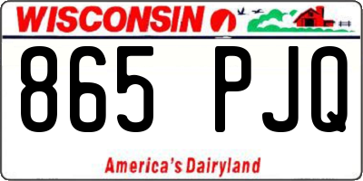 WI license plate 865PJQ