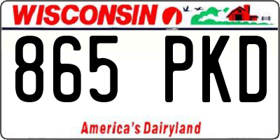 WI license plate 865PKD