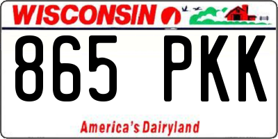 WI license plate 865PKK